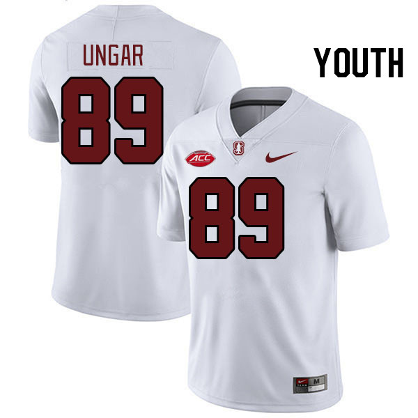 Youth #89 Lukas Ungar Stanford Cardinal 2024 ACC Conference College Football Jerseys Stitched-White